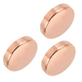 PATIKIL 1-1/8 Inch ID Copper Pipe End Cap, 3 Pack Copper Fitting Cap Sweat Plug Solder Connection for Plumbing HVAC Air Conditioner