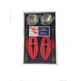 "How To Eat a Lobster" - Deluxe Lobster Kit with Claw Crackers, Stainless Steel Picks, & Stainless Steel Bowls