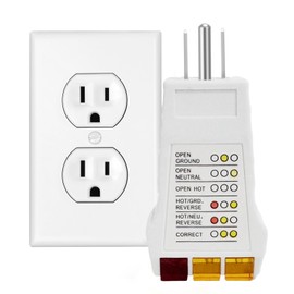 Grounding Product Socket Tester,Outlet Tester with GFCI. Electrical Receptacle Tester, Plug Tester.