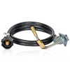 GasSaf 5 FT Propane Adapter Hose with Griddle Regulator, Griddle
