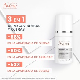 Avene Retrinal Crema Contorno de Ojos 3 en 1 Reduce Apariencia de Arrugas