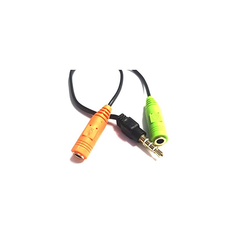 Mr Gadget's Solutions 3.5mm Stereo Headphone Microphone Audio Splitter Cable