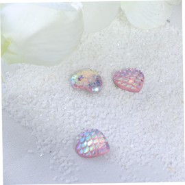 STOBOK 100pcs Light Ab Round Diamond Resin Rhinestone Loose Beads Heart-Shaped Polymer Clay Decorative Gems for Jewelry Making Craft Accessories