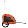 vidaXL Pet Bike Trailer - Orange, Oxford Fabric and Iron