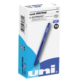 uni-ball Spectrum Gel Pens Medium Point 0.7 mm Blue Pack of 12