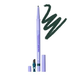 Kosas Soulgazer Gel Eyeliner (Eternal) - Waterproof, Smudge-Proof Pen with Hyaluronic Acid - Retractable Eyeliner Pencil with Sharpener & Smudger, Long-Lasting - Emerald Green Satin