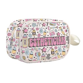 TIIMG Esthetician Beauty Artist Gifts Cosmetology Beautician Cosmetic Bag Facial Lover Makeup Zipper Pouch (Esthetician mb)