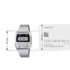 Casio A1100D-1D Digital Silver Strap Unisex Adult Watch, Gray Dial,