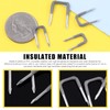 Mardatt 540 Pcs Insulated U Staple Nail Assortment Set with