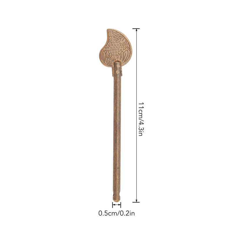 2 Pieces Brass Door Latch Pin 11cm Leaf Shape Retro