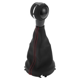 TUCKBOLD 6 Speed Manual Gear Shifter Knob with Cover for Mini Cooper F55 F56 | Gearbox Stick Shifter Lever Knob Black Red White Plastic Faux Leather 1 Pcs