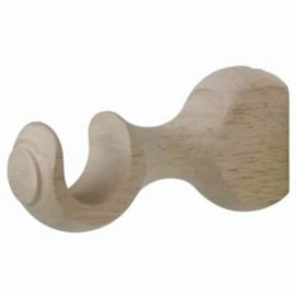 Kirsch Wood Trend Classic  4 1/2" Return Center Bracket :1-3/8" pole, Unfinished