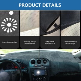 IIKSDII Dash Cover Dash Mat Fit for F-ord F-150 F150 2021 2022 2023 2024 2025 Flannel Dashboard Cover Non-Slip Pad Accessories