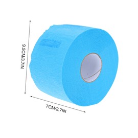 BIUDECO 6pcs Hairdressing Neck Strips Disposable Paper Wraps for Haircuts Dyeing Barber Use Stretchy Neck Protector Blue Prevents Stray Hairs Discomfort