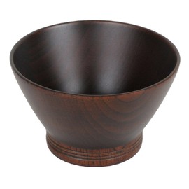 Kishu Lacquerware WR-468936 Kakuda Seibei Shoten Nano Coat Dishwasher Safe Soup Bowl Satoyama Dark Brown