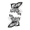 MapofBeauty 2 pcs Black Butterfly Prints Temporary Waterproof Tattoo Sticker