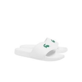 Lacoste Men's Serve Slide 0.0, White & Green Croc, 9