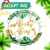 24 platos de vajilla para baby shower, suministros de fiesta