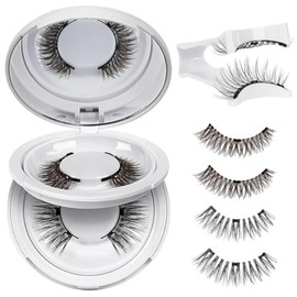 Pestañas Postizas Magneticas, 2 Pares Pestañas Magnéticas Reutilizables, Con Aplicador, Aspecto Natural, Fácil de Aplicar, Perfecto para el Uso Diario y de Fiesta