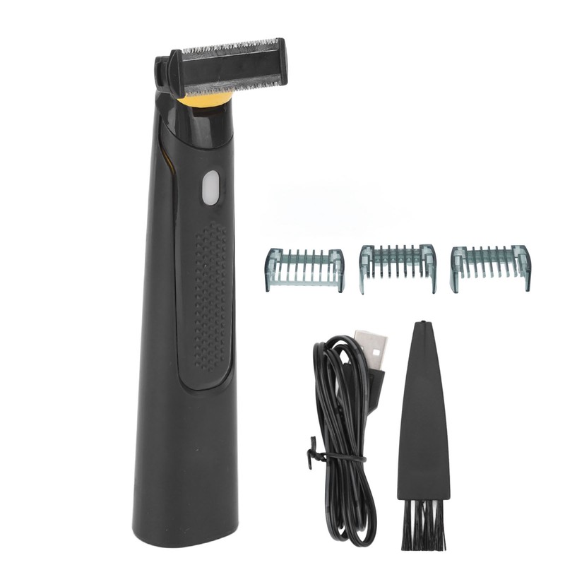 Unisex Electric Trimmer T Shaped Washable Cutter Head 3 Guide