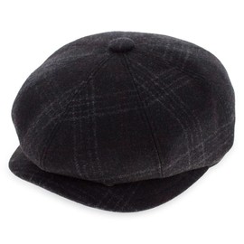 Belfry Newsboy Gatsby Men's Women's Soft Tweed Wool Cap in 8 Colors (Small, BrandonBlue)