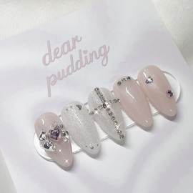 [Handmade Nail Tips] Muted Pink Nail Tips - Short Oval / [수제네일팁] 뮤트핑크 네일팁 - 숏오벌