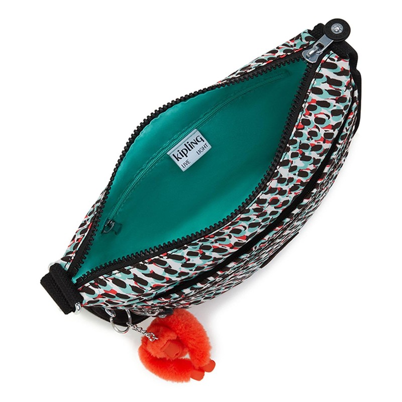 Kipling ARTO Medium crossbody, Abstract Print (White)