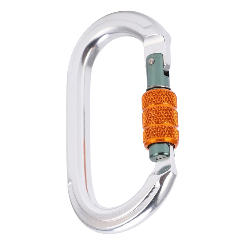 Locking Carabiner Clip Aluminum Alloy Oval Locking Heavy Duty Carabiner