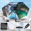 ZUOYOUZ Travel Umbrella Printed with Nature Elements Sun Protection Portable