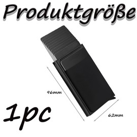 ClcIosis Card Holder, Credit Card Case, Card Case, Lockcard Wallet, Minimalist Card Holder in Black, black, Standard size, Modern