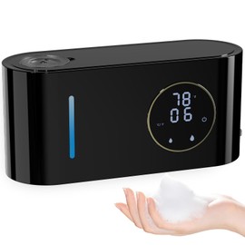 Automatic Soap Dispenser, Auto Soap Dispenser Touchless, USB Rechargeable, 16.9oz/500ml, 8-Level Adjustable Foam, IPX5, Hands Free Electric Hand Soap Dispenser Wall Mount for Bathroom, Kitchen