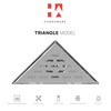 Hydroware Triangle Shower Drain - Stainless Steel Triangular Shower Floor