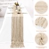 8 Pack Beige Cheesecloth Table Runner 120 Inch 10FT Spring