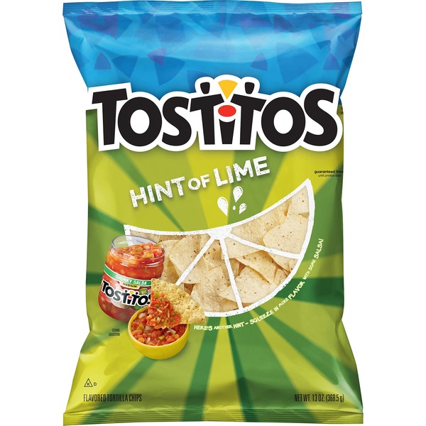 Tostitos Tortilla Chips, Hint Of Lime, 13 oz