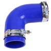 WQSING WQSING Silicone Rubber 90 Elbow w/Clamp Compatible with Peterbilt