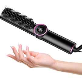 Hair Straightening with LED Display & Dual Voltage, Deep Black