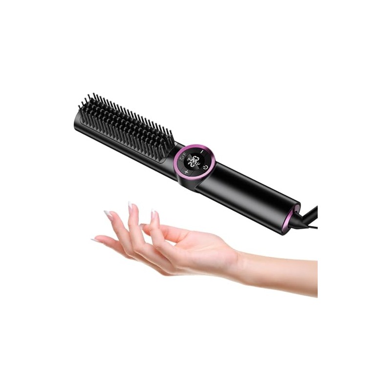 Hair Straightening with LED Display & Dual Voltage, Deep Black