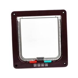 ORFOFE Magnetic Lockable Pet Door Flap for Cats Dogs s Brown Easy Install Locking Modes for Use Pet Cat Dog Door Flap