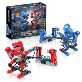 RiteHold Dinosaur Boxing Robot Kit for Kids, Build 2 Hydraulic-Powered T-Rex Bots, Educational Building Toy Set, Playset for Kids, Boys, and Girls Ages 8-12, Gift Idea for Birthday