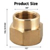 Beatific 2-Piece Brass Reducing Sleeve Adapter, 1/2" x 3/8", NPT,