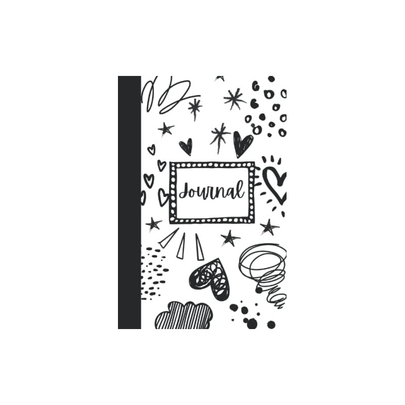 Maximalist Scribbles Notebook Journal Diary Planner Scrapbook Black and White