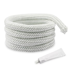 Outdoor Wood Furnace Door Seal Kit Replacemnet for Central Boiler 5036,HF60,5648,6048,4030,High Temperture Resistant Wood Stove Door Gasket Rope(2 oz Door Seal Caulk/10 ft Gasket Rope)