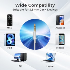 Kcragas 2 Pack 3.5mm Jack in Ear Headphones,Wired Earbuds with Microphone with Microphone Suitable for Smartphones, Computers, Laptops, IPads, MP3 Players