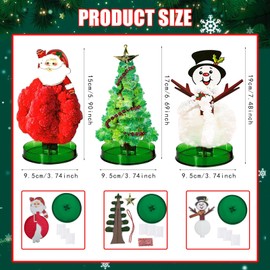 Set of 3 Mini Christmas Tree, Magic Paper Tree, DIY Crystal Breeding Set, Magic Christmas Tree, Magic Growing Christmas Tree Kit, Science Kits and Toys, Learning Guide