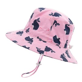 Foruhoo Girls’ Breathable, Wide Brim Hat, UV Protection, Fishing Hat with Drawstring - Whale, size: 52