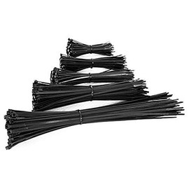 EXCALIBUR - 100 Pack - Heavy Duty Black Cable Tie Zip Ties Nylon Plastic (200mm x 4.8mm)