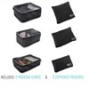 GForce 6 Piece Ultimate Traveling Set | Organizer Packing Cubes