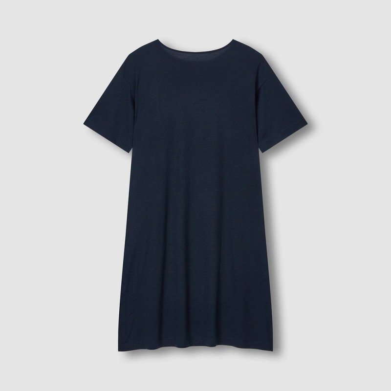 jaju [JAJU] Women's Soft 5-Button Lounge Dress_Navy
