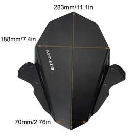 YIMOTO Motorcycle Windshield CNC Aluminum Windscreen Motorbike Deflector for MT09 MT-09 FZ09 FZ-09 2017 2018 2019 2020