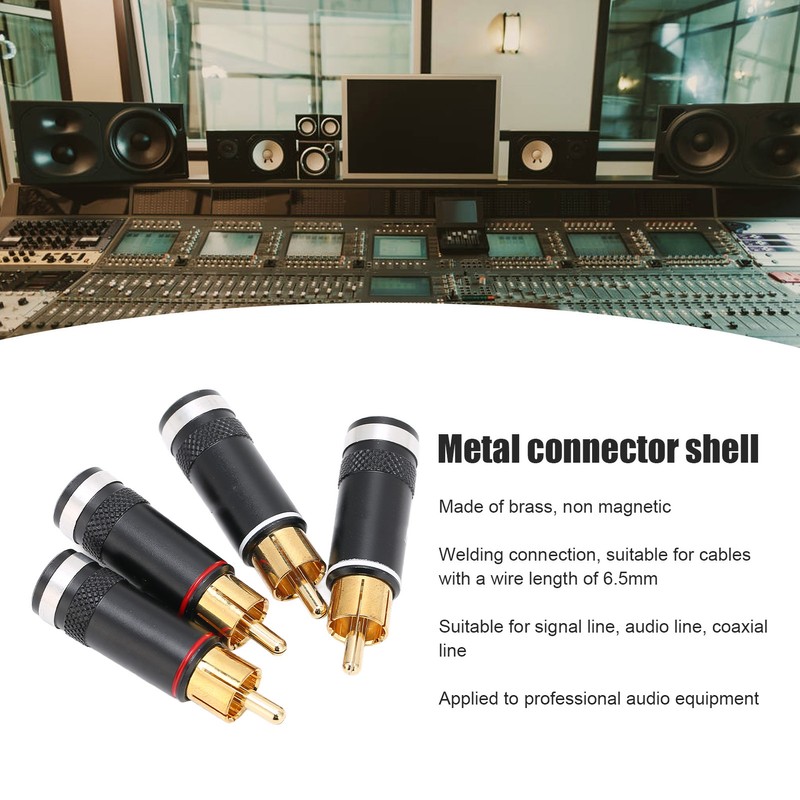 Preffair R1764 RCA Audio Plug 24K Gold Plated Signal Cable
